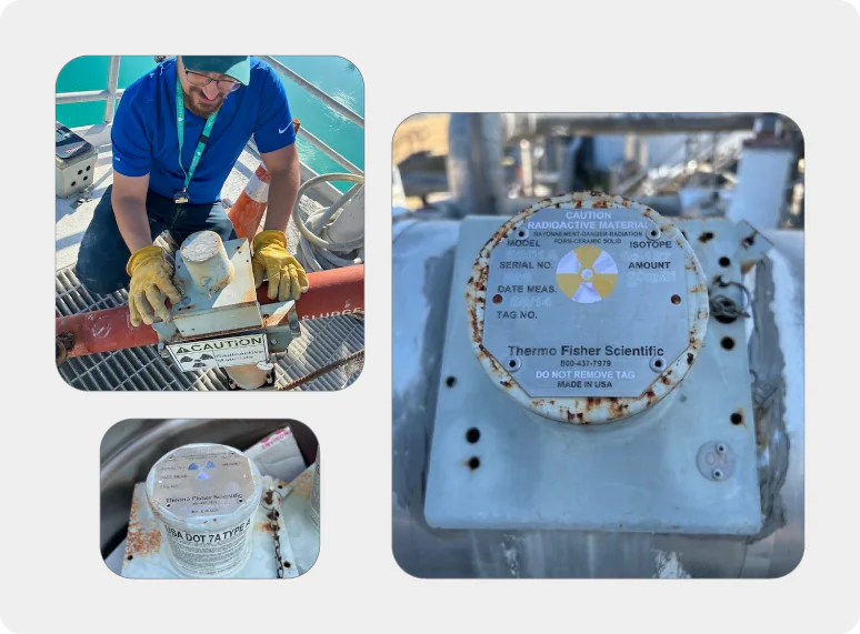Nuclear gauge removal and disposal